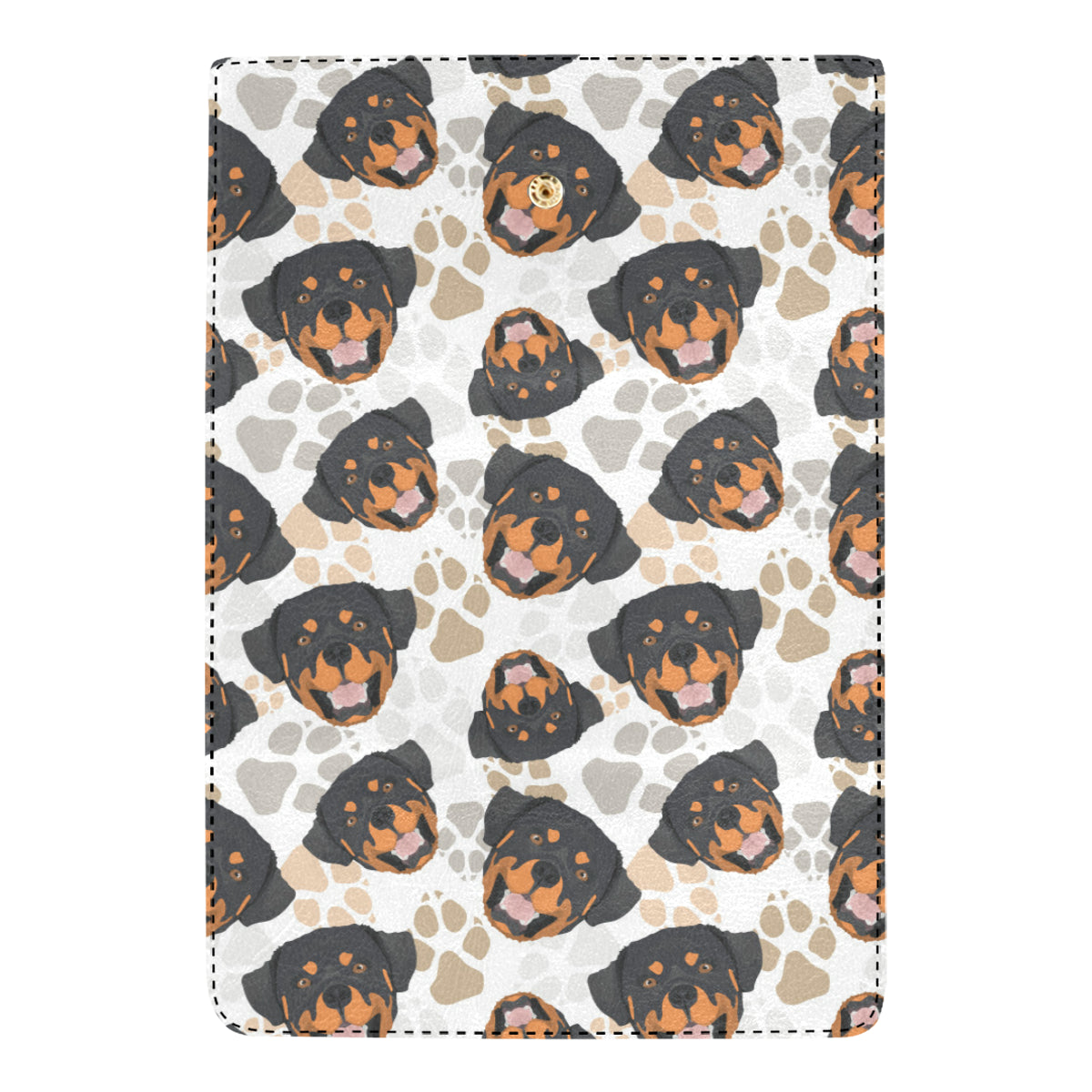 Rottweiler Pattern Print Design A03 Women's Trifold Wallet