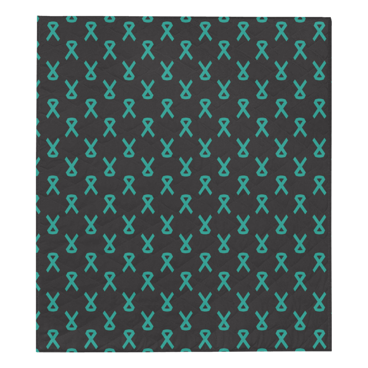 Ovarian cancer Pattern Print Design A01 Premium Quilt