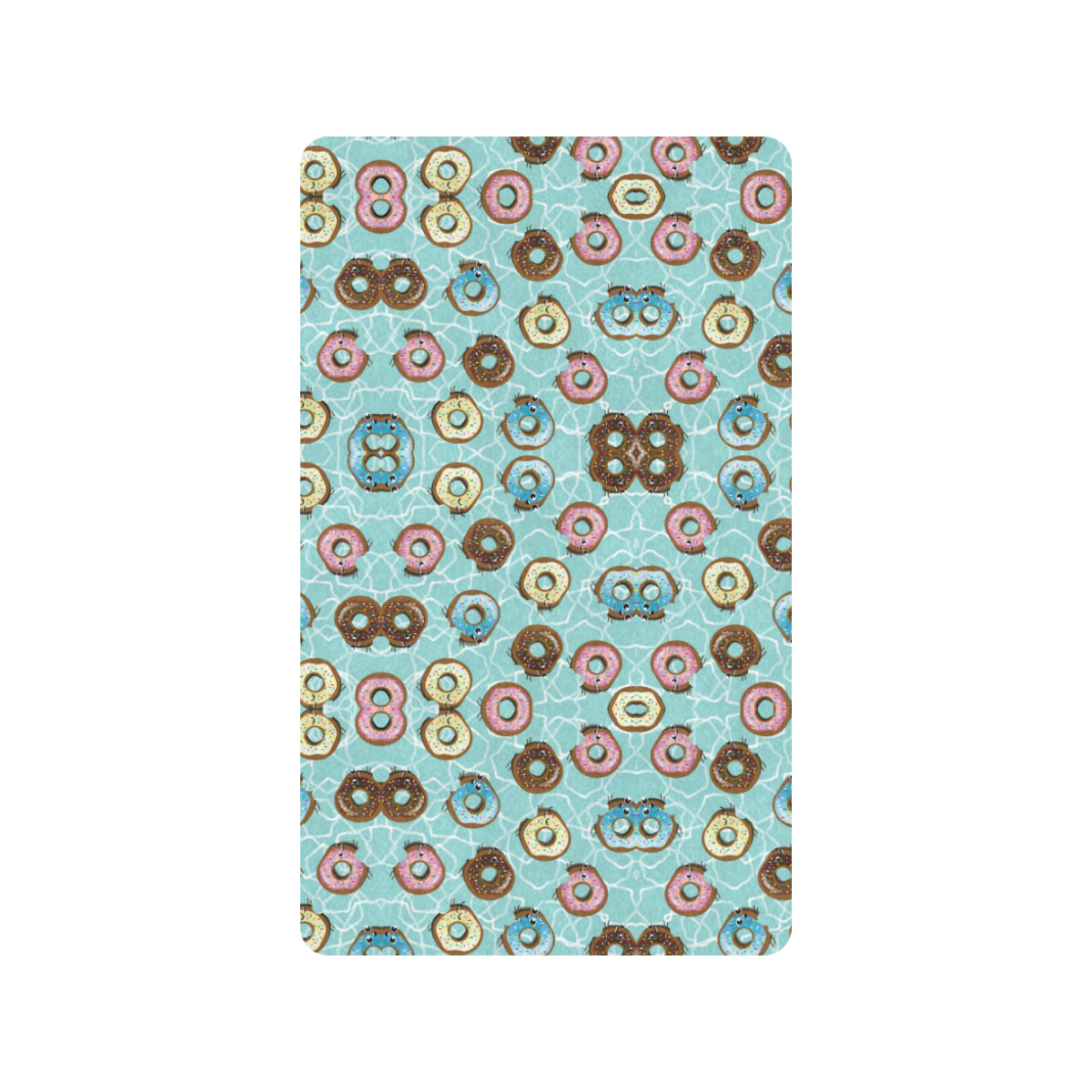Emoji Donut Print Pattern Rubber Doormat