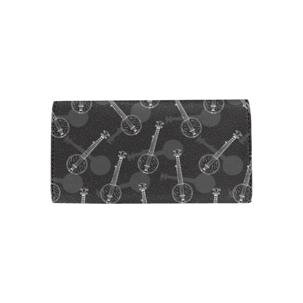 Banjo Pattern Print Design 03 Women's Trifold Wallet