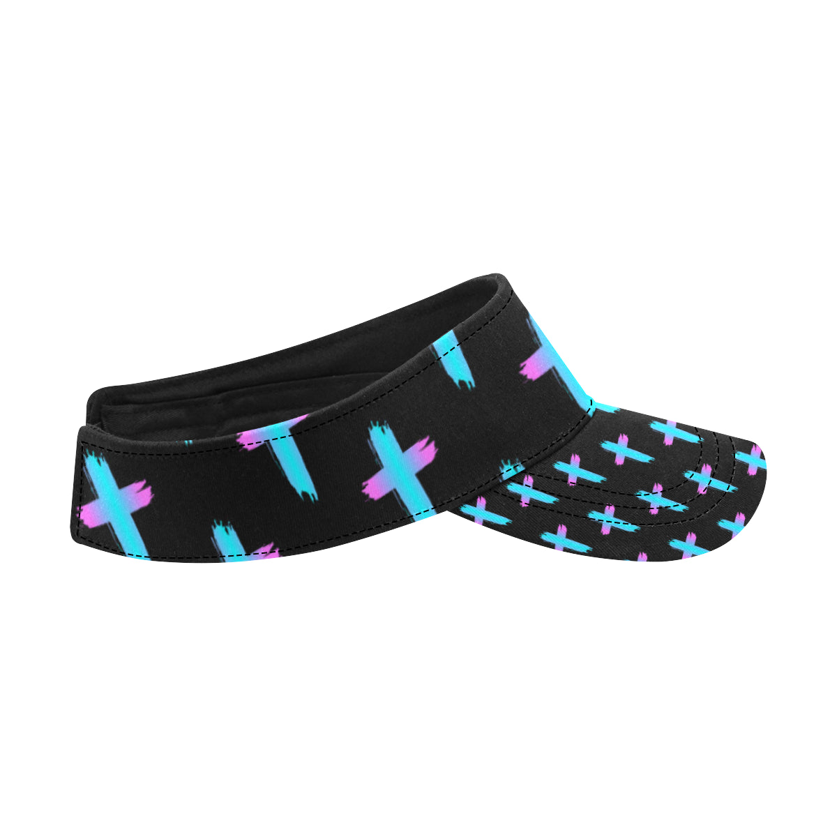 Christian Cross neon Pattern Unisex Sun Visor