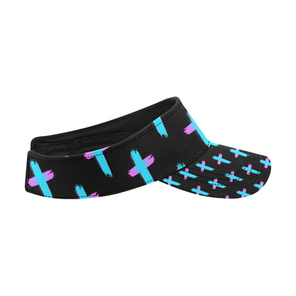 Christian Cross neon Pattern Unisex Sun Visor