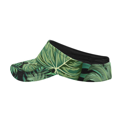 Green Fresh Tropical Palm Leaves Unisex Sun Visor