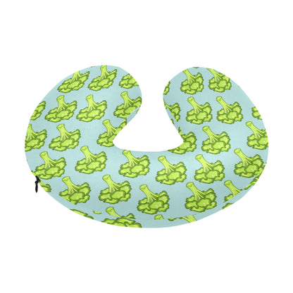 Broccoli Pattern Print Design 02 U-Shaped Travel Neck Pillow