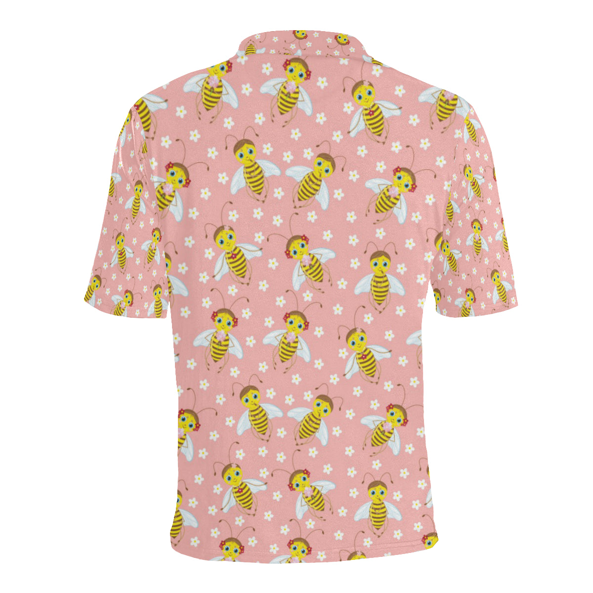 Bee Pattern Print Design BEE07 Men Polo Shirt