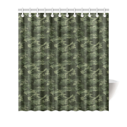 Army Camouflage Pattern Print Design 02 Shower Curtain