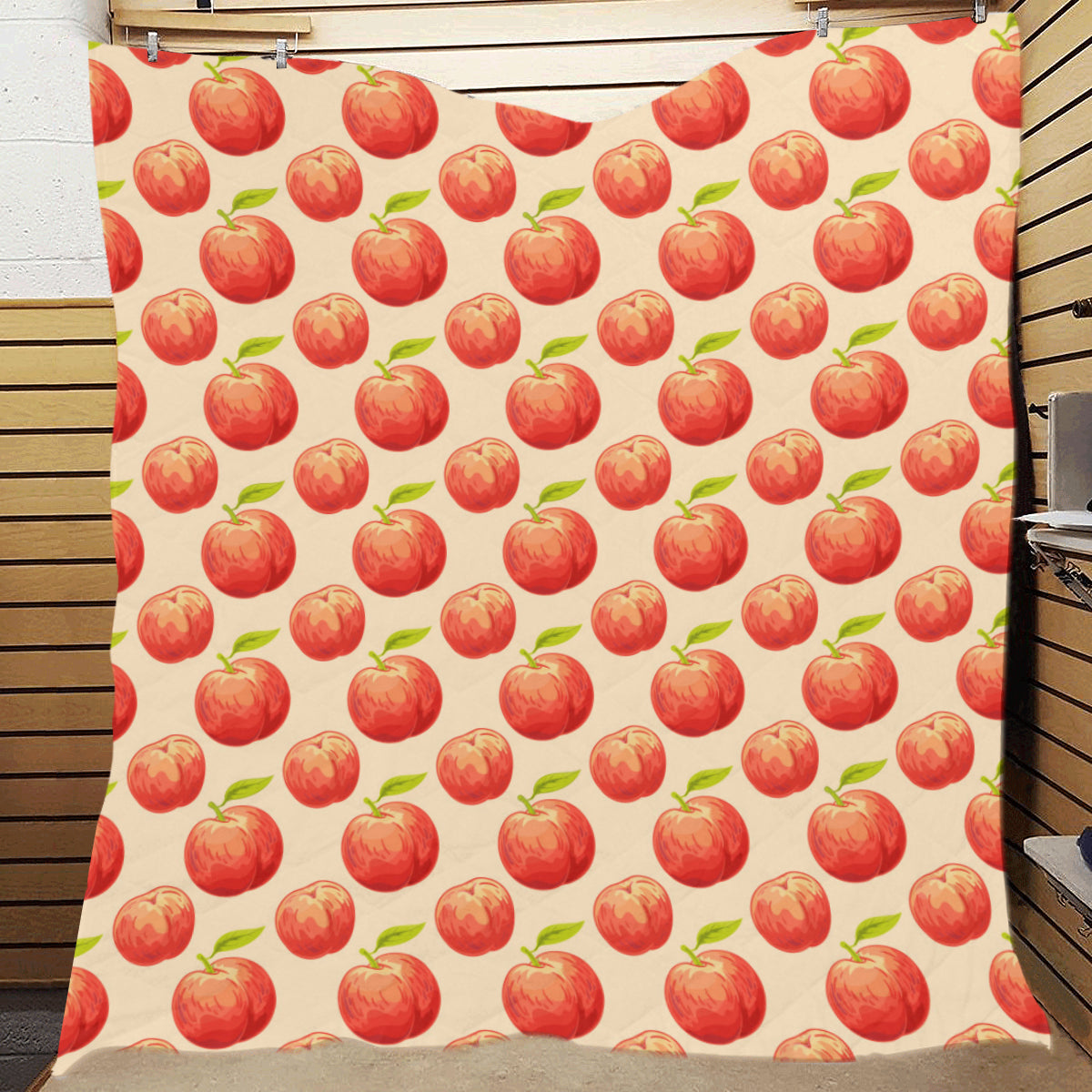 Peach Pattern Print Design A03 Premium Quilt