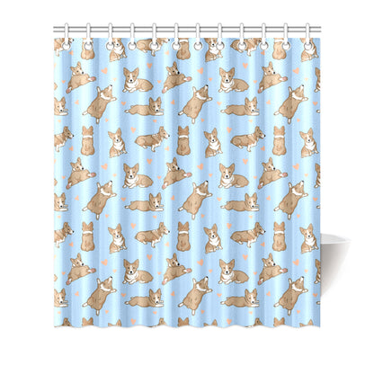 Pembroke Welsh Corgis Pattern Print Design A05 Shower Curtain