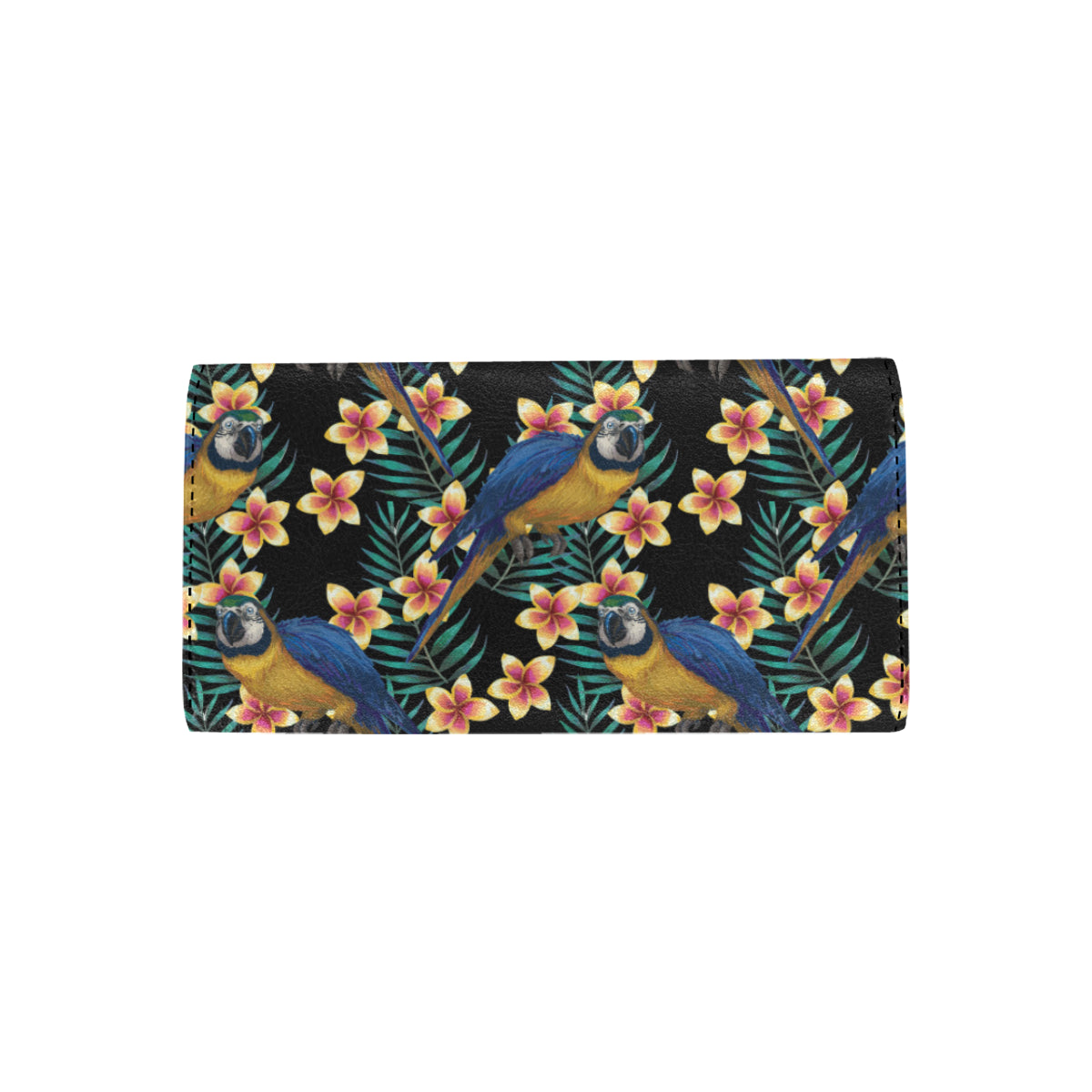 Macaw Pattern Print Design 01 Women's Trifold Wallet