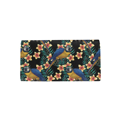 Macaw Pattern Print Design 01 Women's Trifold Wallet