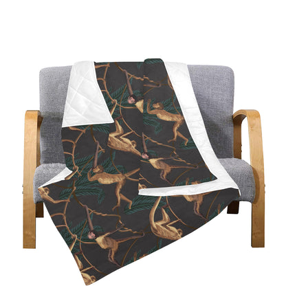 Monkey Pattern Print Design 02 Premium Quilt