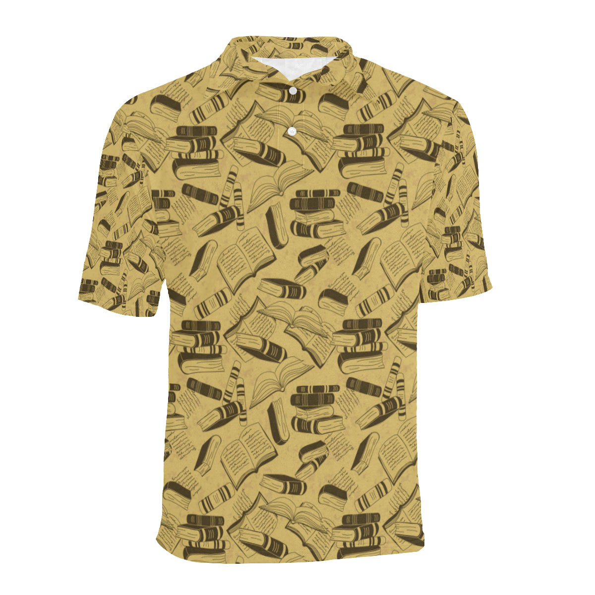 Book Pattern Print Design 02 Men Polo Shirt