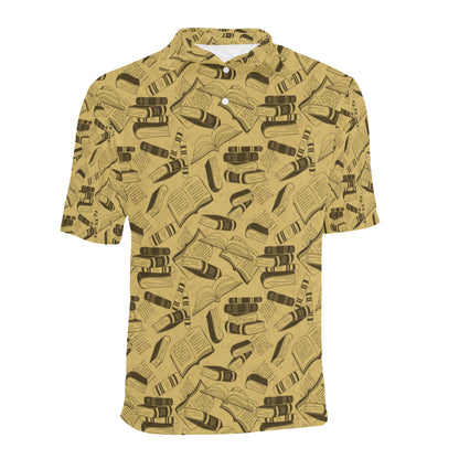 Book Pattern Print Design 02 Men Polo Shirt