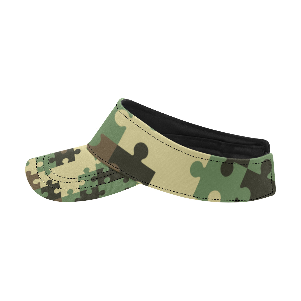 Puzzle Camo Pattern Print Design A03 Unisex Sun Visor