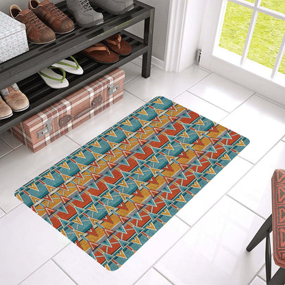 Kente Print African Design Themed Rubber Doormat