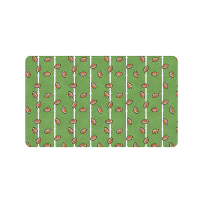 American Football on Field Themed Print Rubber Doormat