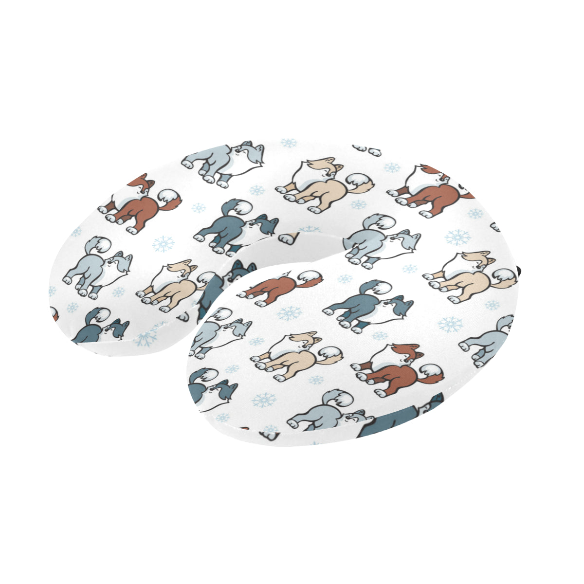 Alaskan Malamute Pattern Print Design 02 U-Shaped Travel Neck Pillow
