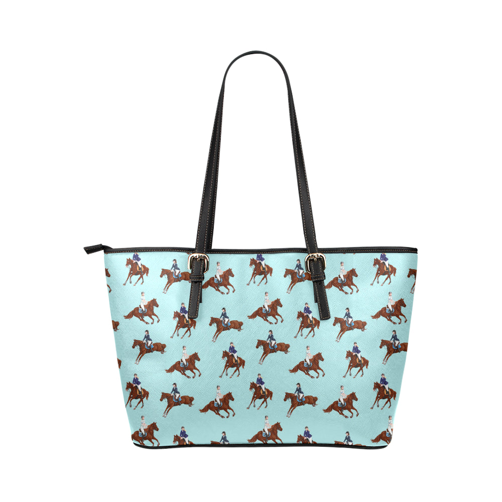 Equestrian Horse Riding Leather Tote Bag