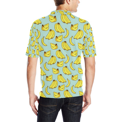 Banana Pattern Print Design BA04 Men Polo Shirt