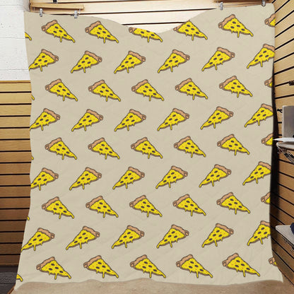 Pizza Pattern Print Design A04 Premium Quilt