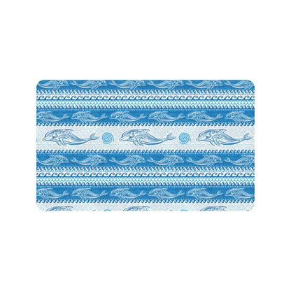Dolphin Tribal Print Pattern Rubber Doormat