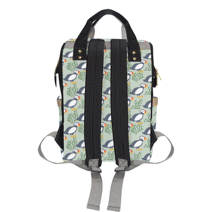 Puffin Pattern Print Design A04 Diaper Bag Backpack