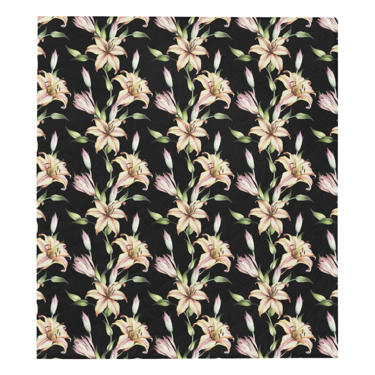 Lily Pattern Print Design LY05 Premium Quilt