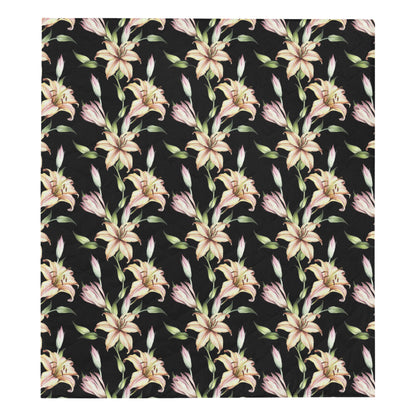 Lily Pattern Print Design LY05 Premium Quilt