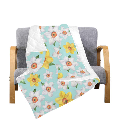 Daffodils Pattern Print Design DF07 Premium Quilt