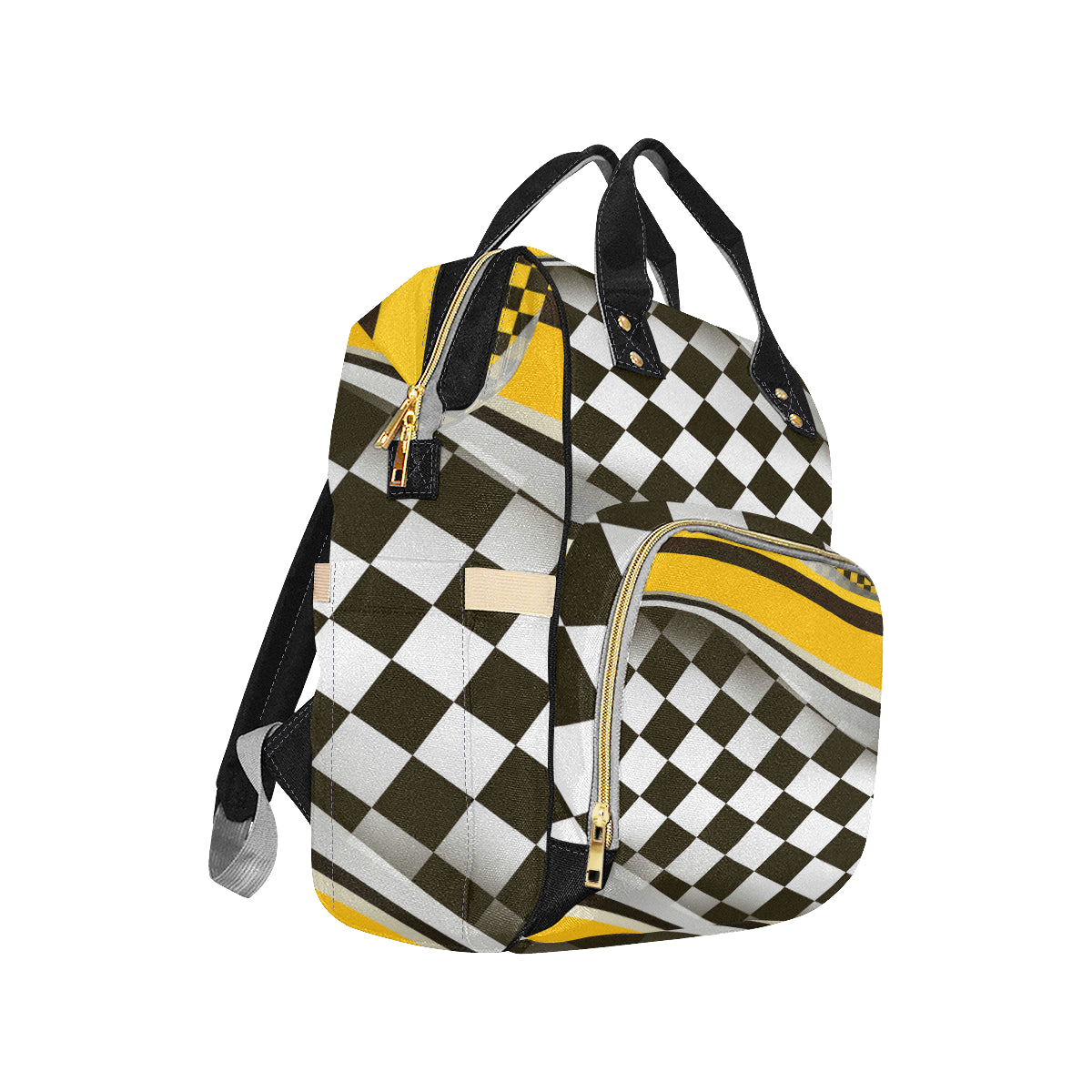 Checkered Flag Racing Style Diaper Bag Backpack