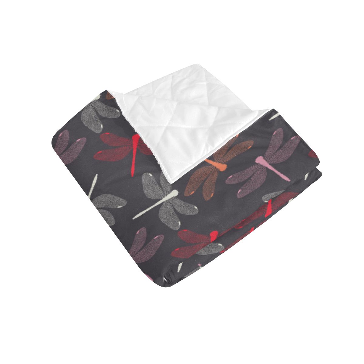 Dragonfly Pattern Print Design 01 Premium Quilt