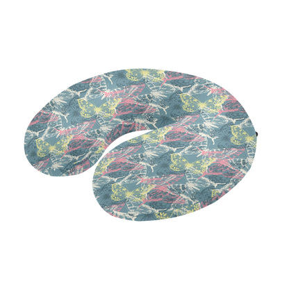 Butterfly Pattern Print Design 01 U-Shaped Travel Neck Pillow