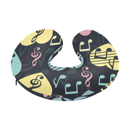 Music note Pattern Print Design A03 U-Shaped Travel Neck Pillow