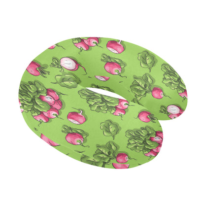 Radish Pattern Print Design A05 U-Shaped Travel Neck Pillow