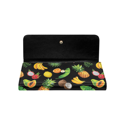 Tropical Fruits Pattern Print Design TF03 Women's Trifold Wallet