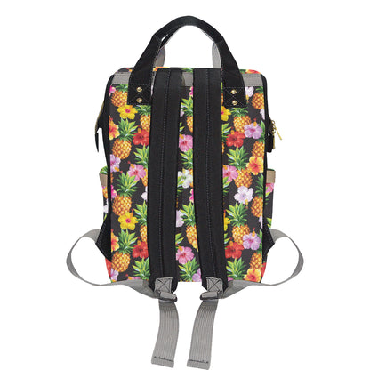 Pineapple Hibiscus Diaper Bag Backpack