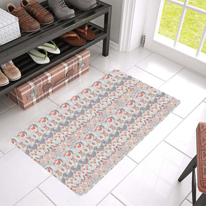 Swedish Nordic Design Print Rubber Doormat