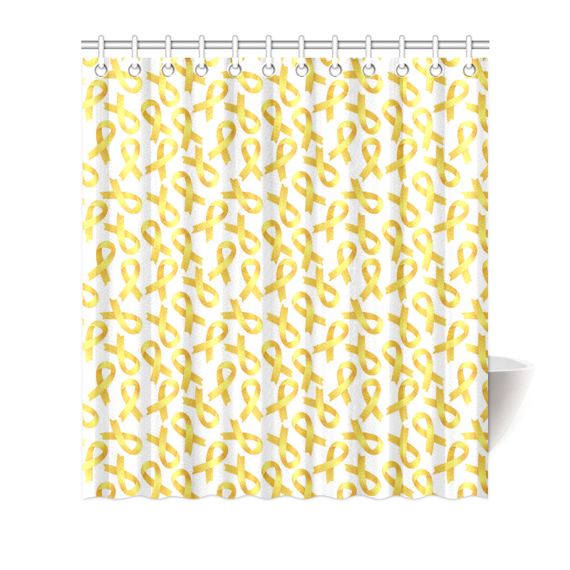 Childhood cancer Pattern Print Design 02 Shower Curtain