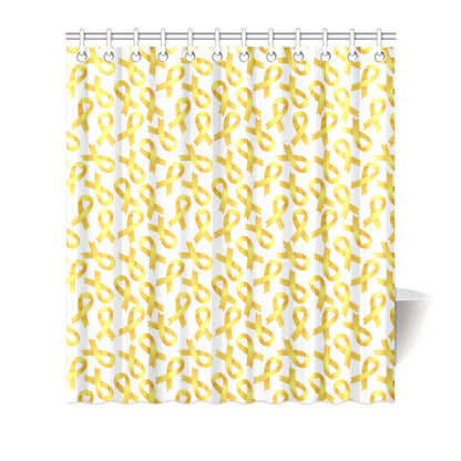 Childhood cancer Pattern Print Design 02 Shower Curtain