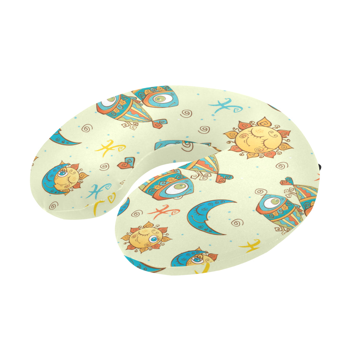 Pisces Pattern Print Design A03 U-Shaped Travel Neck Pillow