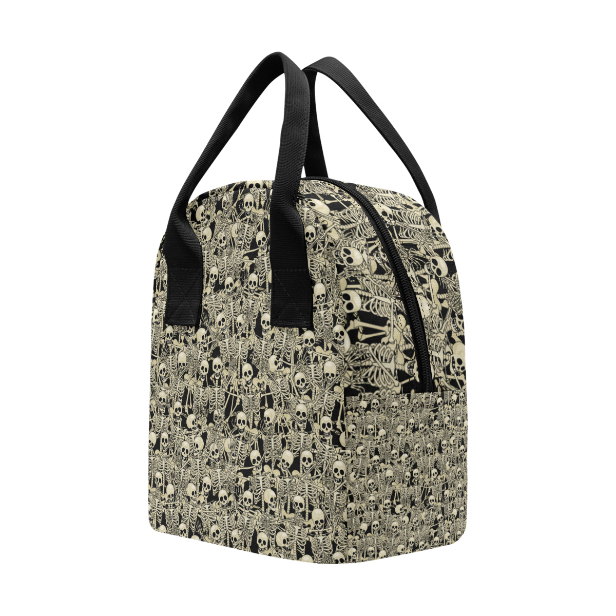 Skeleton Design Print Insulated Lunch Bag