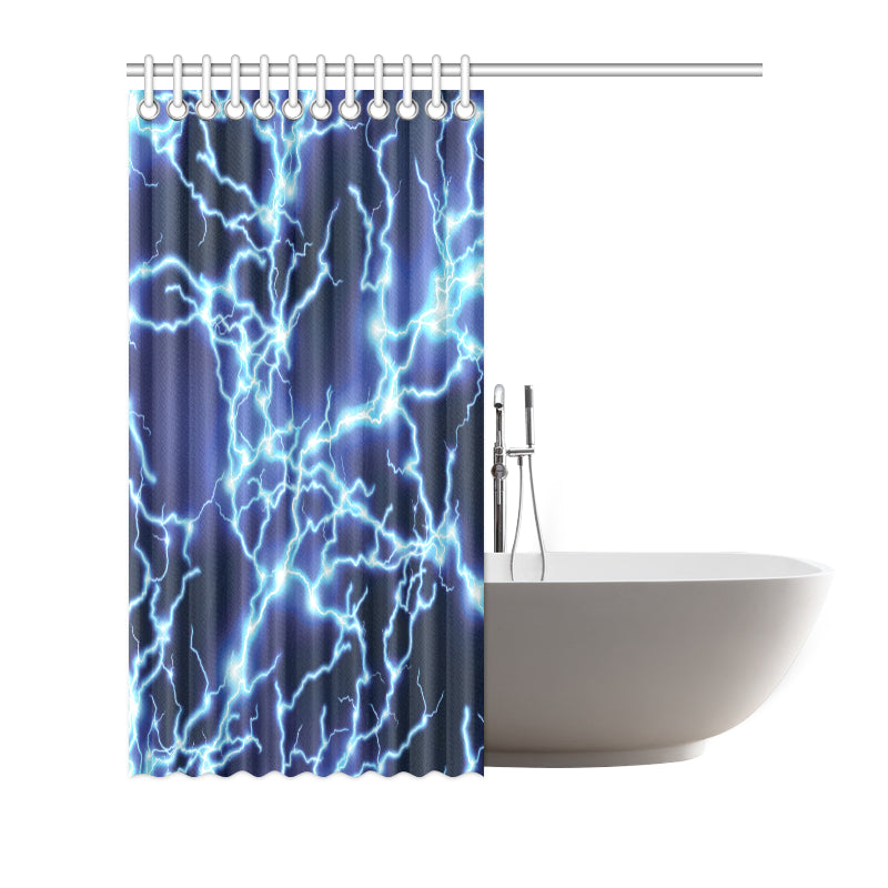 Lightning Thunder Pattern Print Design 04 Shower Curtain