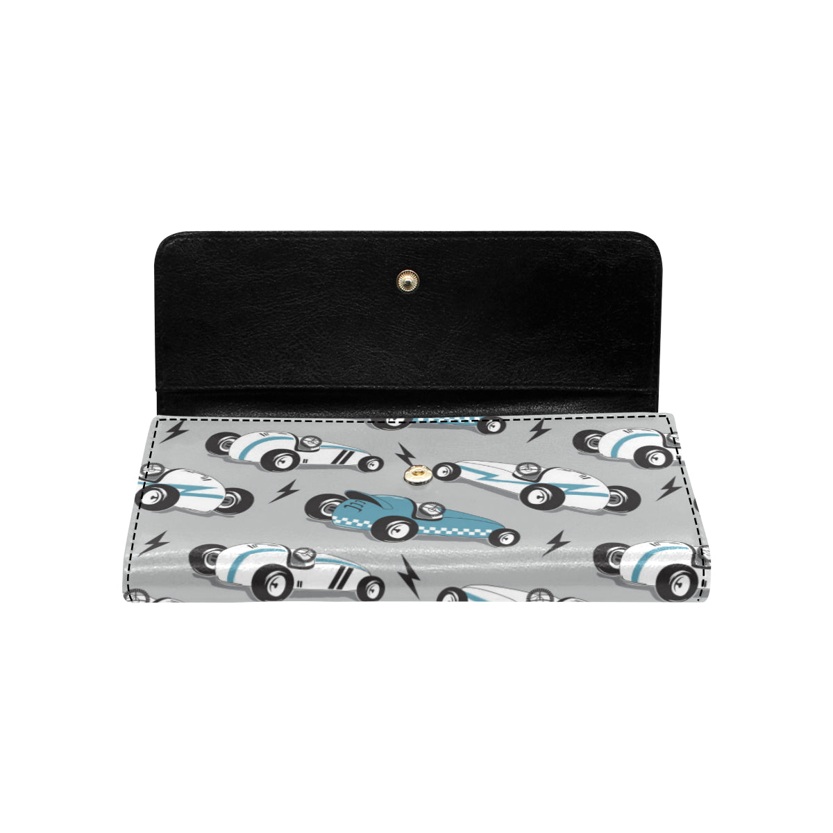 Racing Vintage Pattern Print Design A02 Women's Trifold Wallet