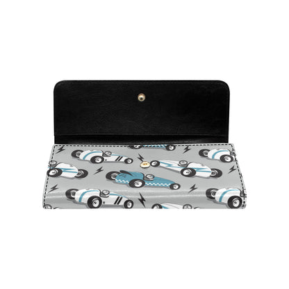 Racing Vintage Pattern Print Design A02 Women's Trifold Wallet