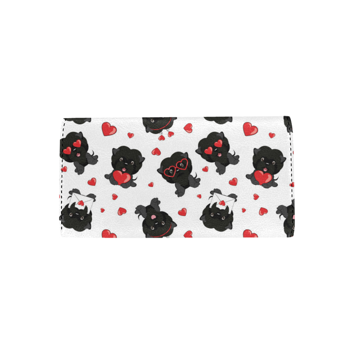 Affenpinscher Pattern Print Design 01 Women's Trifold Wallet