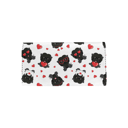 Affenpinscher Pattern Print Design 01 Women's Trifold Wallet