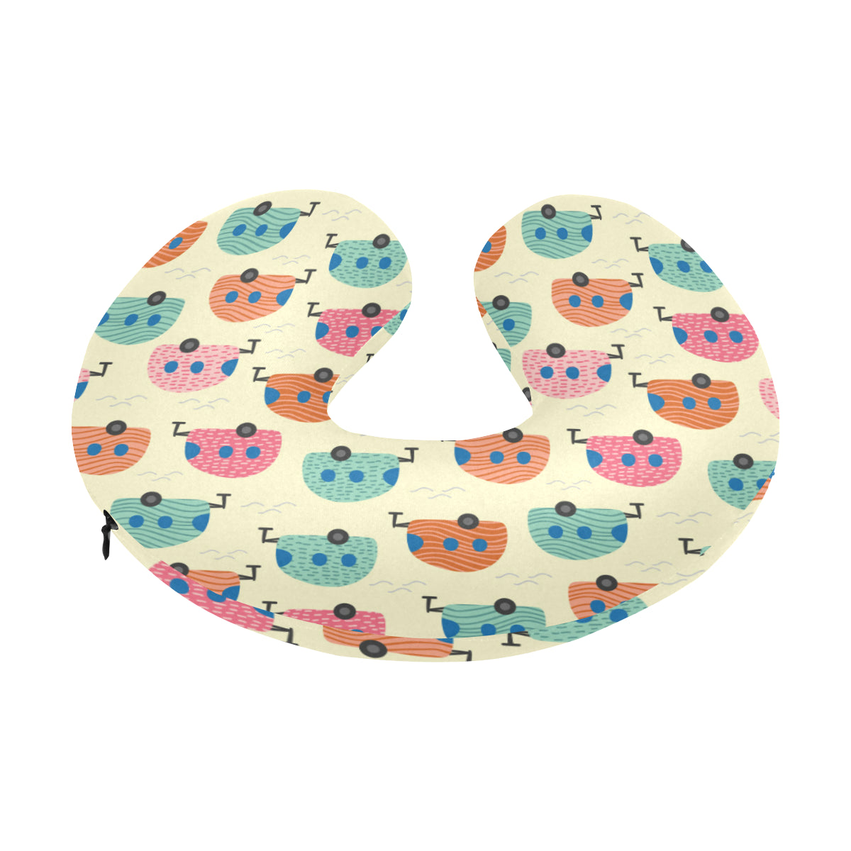 Camper Pattern Print Design 06 U-Shaped Travel Neck Pillow