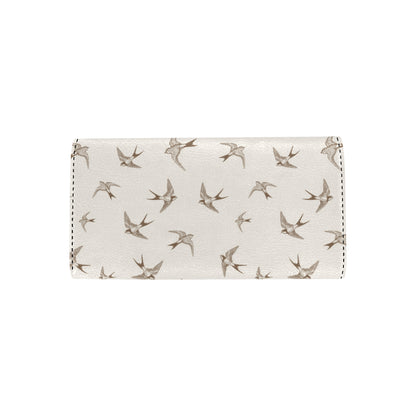 Swallow Bird Pattern Print Design 01 Women's Trifold Wallet