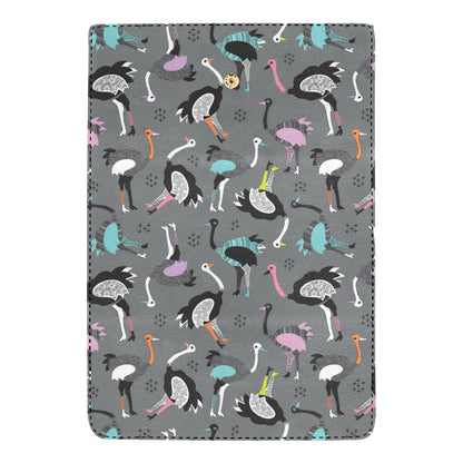 Ostrich Pattern Print Design 01 Women's Trifold Wallet