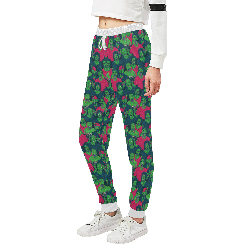 Zombie Themed Design Pattern Print Unisex Sweatpants